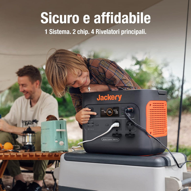 Centrale elettrica portatile Jackery Explorer 2000 PRO,  pacco batteria solare al litio mobile, per campeggio