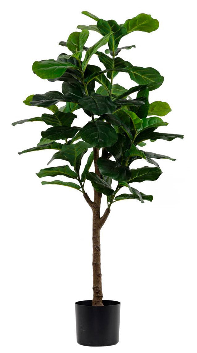 Pianta artificiale Ficus Lyrata H125 cm con Vaso Verde