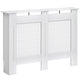 Easycomfort Copritermosifone Moderno a Griglia in MDF per Casa e Ufficio, 111.5x82x19 cm, Bianco