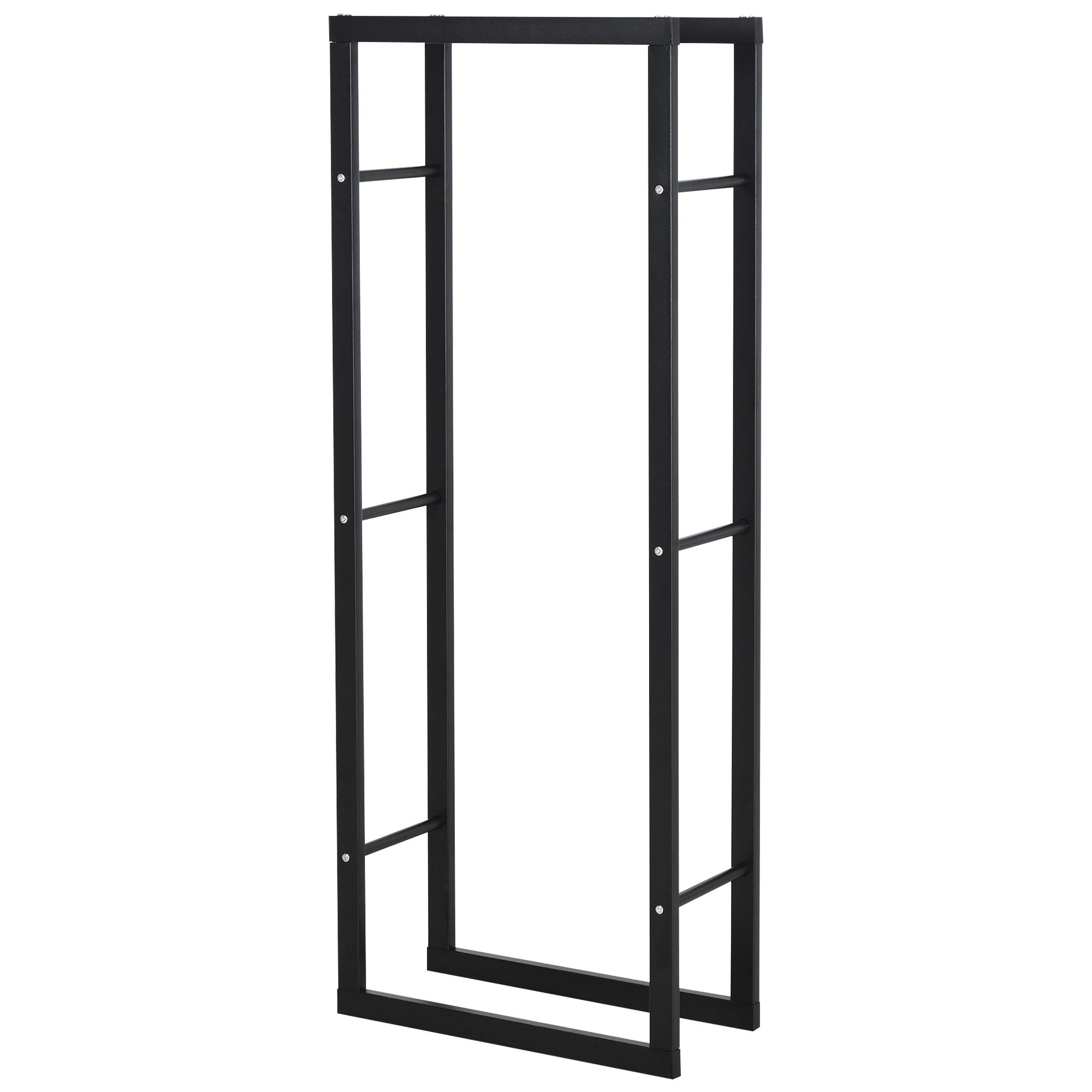 EasyComfort Scaffale Porta Legna Legnaia Verticale Supporto per Legna Portata 100kg Metallo 60 × 25 × 150cm