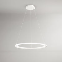 Lampadario A Sospensione Contemporaneo Edge Alluminio Bianco Led Integrato 86W