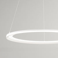 Lampadario A Sospensione Contemporaneo Edge Alluminio Bianco Led Integrato 86W