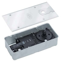 Chiudiporta a terra dc477 assa abloy mm 277x70x110 piastra inox forza 1/3 + fermo 90Â° Assa abloy 