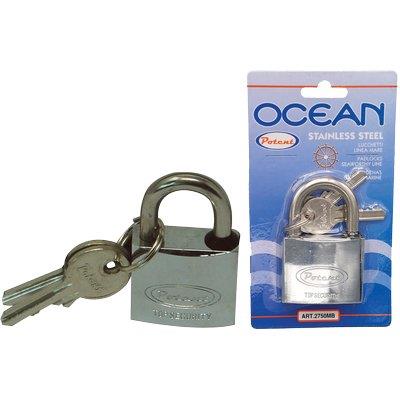 Lucchetto ocean 2700mb potent ottone arco acciaio inox chiavi 2 mm 30 (3 pezzi) Potent