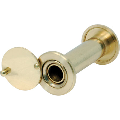 Spioncino grandangolo porte potent finitura ottone lucido f.mm 14 l.mm 50/82 (3 pezzi) Potent