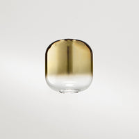 Vetro Borosilicato Contemporaneo Hunter Oro Specchiato D14