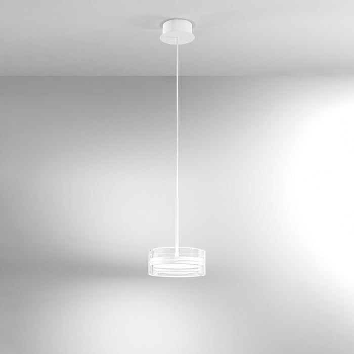 Lampadario A Sospensione Contemporaneo Aere Alluminio Bianco Led Integrato 14W