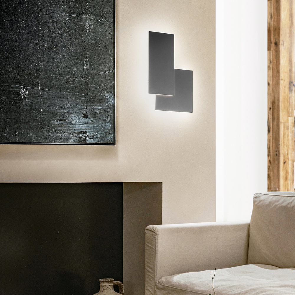 Applique Contemporanea Quantic Alluminio Grigio Led Integrato 23W