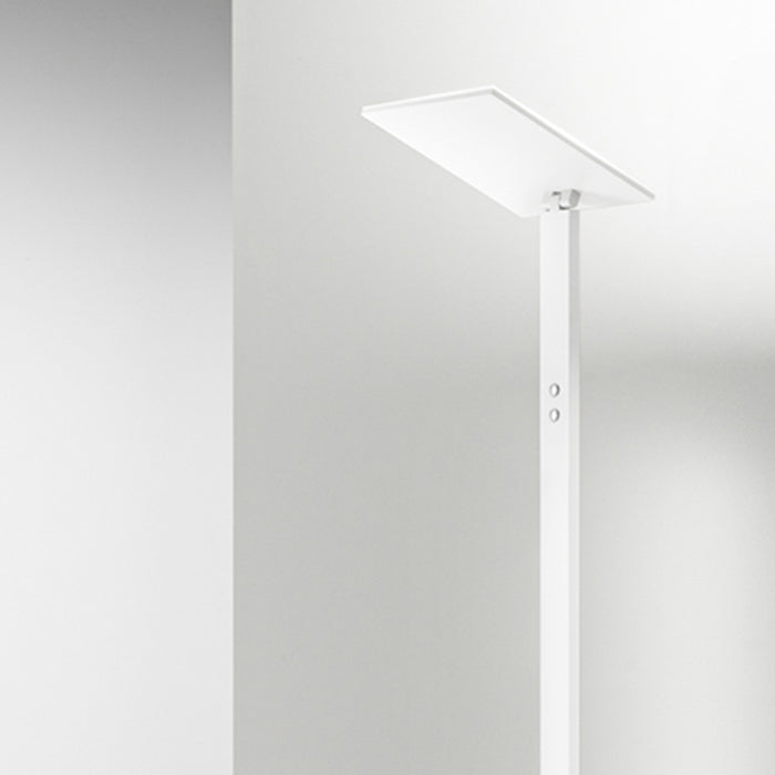 Piantana Contemporanea Quadra Metallo Bianco Led Integrato 24W