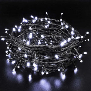 Catena Luminosa 500 LED Mini Lucciole Bianco Freddo 8 Funzioni Interno Esterno