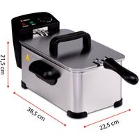 Friggitrice elettrica 3LT 2000W da Cucina Temperatura Regolabile e Spia Controllo