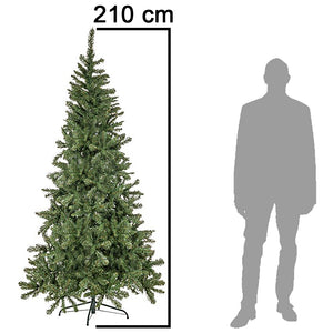 Albero di Natale Verde 210cm 1037 Rami Effetto realistico Decorazione Natalizia