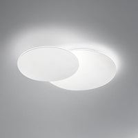 Plafoniera Contemporanea Drum Alluminio Bianco Led Integrato 33W