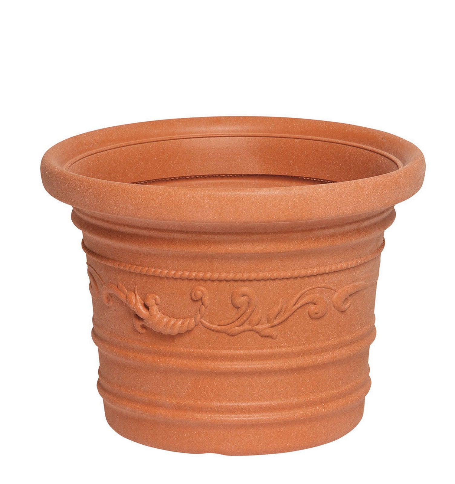 vaso plastica rotondo per piante festonato diametro cm.35x26h prestige cod:ferx.82440.stock