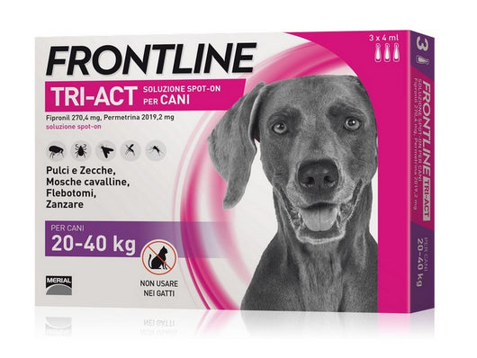 antiparassitario tri-act per cani 20°¸40 kg. (cf. 3 pipette) vit37105