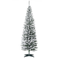 Easycomfort Albero di Natale Artificiale Innevato 180cm con Rami 390, Base Rimovibile Decorazioni Natalizie