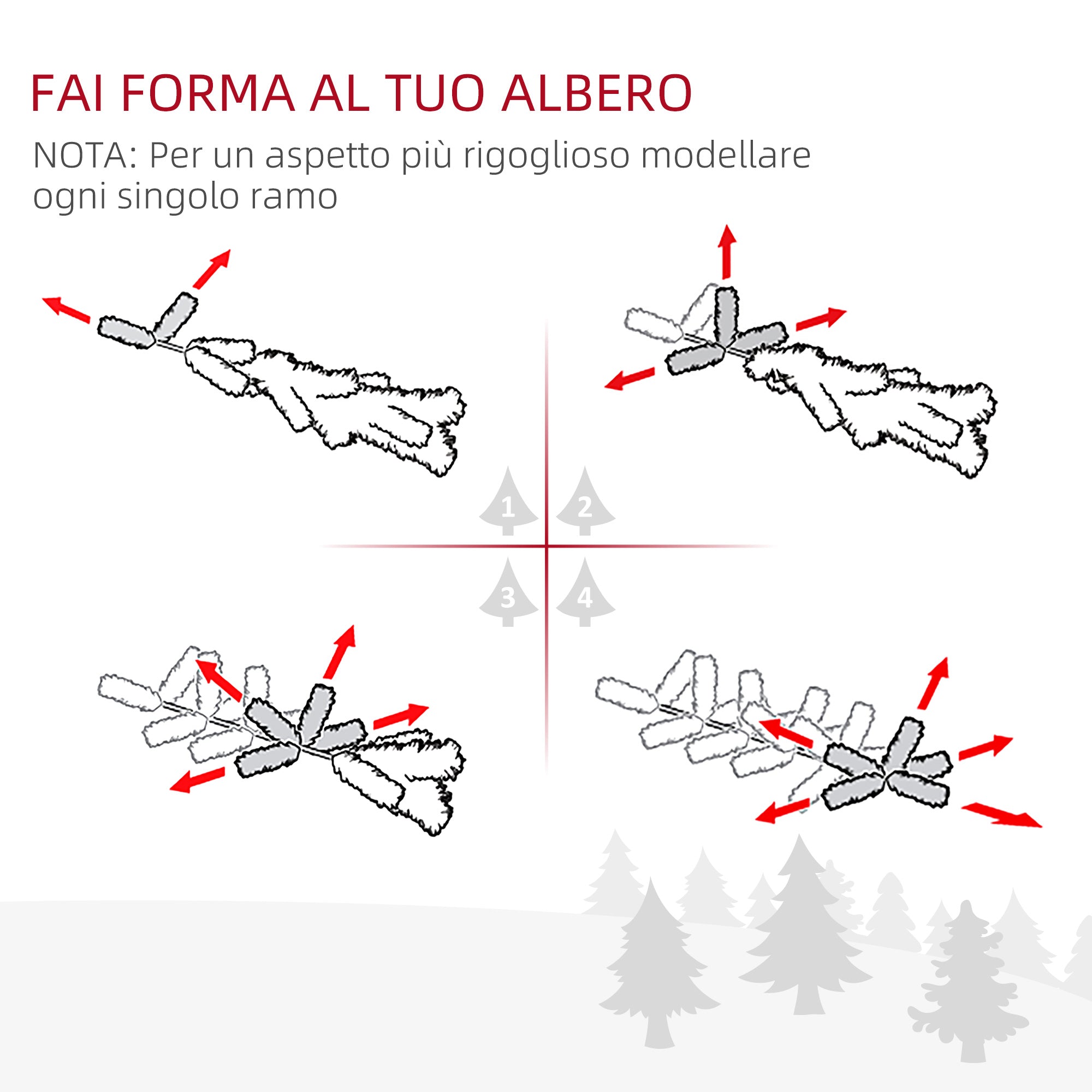 Easycomfort Albero di Natale Artificiale Gigante 180cm Realistico, Decorazione di Natale con 696 Rami, Base Pieghevole e Rimovibile