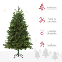 Easycomfort Albero di Natale Artificiale Gigante 180cm Realistico, Decorazione di Natale con 696 Rami, Base Pieghevole e Rimovibile