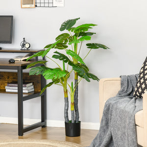 Easycomfort Monstera Pianta Artificiale per Interno ed Esterno, Pianta Finta Realistica con 20 Foglie, 120cm