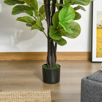 Pianta Artificiale Ficus H130 cm con Vaso Verde