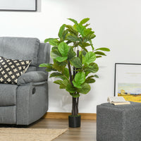 Easycomfort Ficus Artificiale per Interni ed Esterni, Pianta Artificiale Realistica con 78 Foglie, 130cm