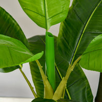 Pianta Artificiale Banano H150 cm con Vaso Verde