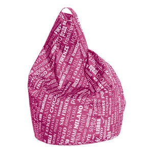 Poltrona a Sacco Pouf in Poliestere Big City Fucsia Avalli