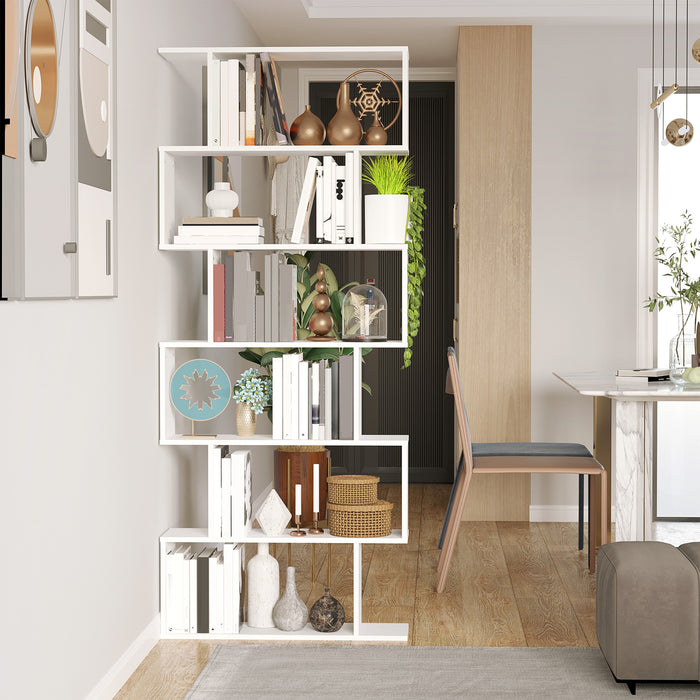 Easycomfort Libreria di Design Mobili Ufficio Scaffale in Legno 80x24x191cm Bianco