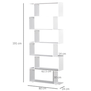 Easycomfort Libreria di Design Mobili Ufficio Scaffale in Legno 80x24x191cm Bianco