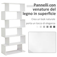 Easycomfort Libreria di Design Mobili Ufficio Scaffale in Legno 80x24x191cm Bianco