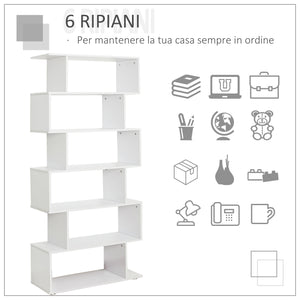 Easycomfort Libreria di Design Mobili Ufficio Scaffale in Legno 80x24x191cm Bianco