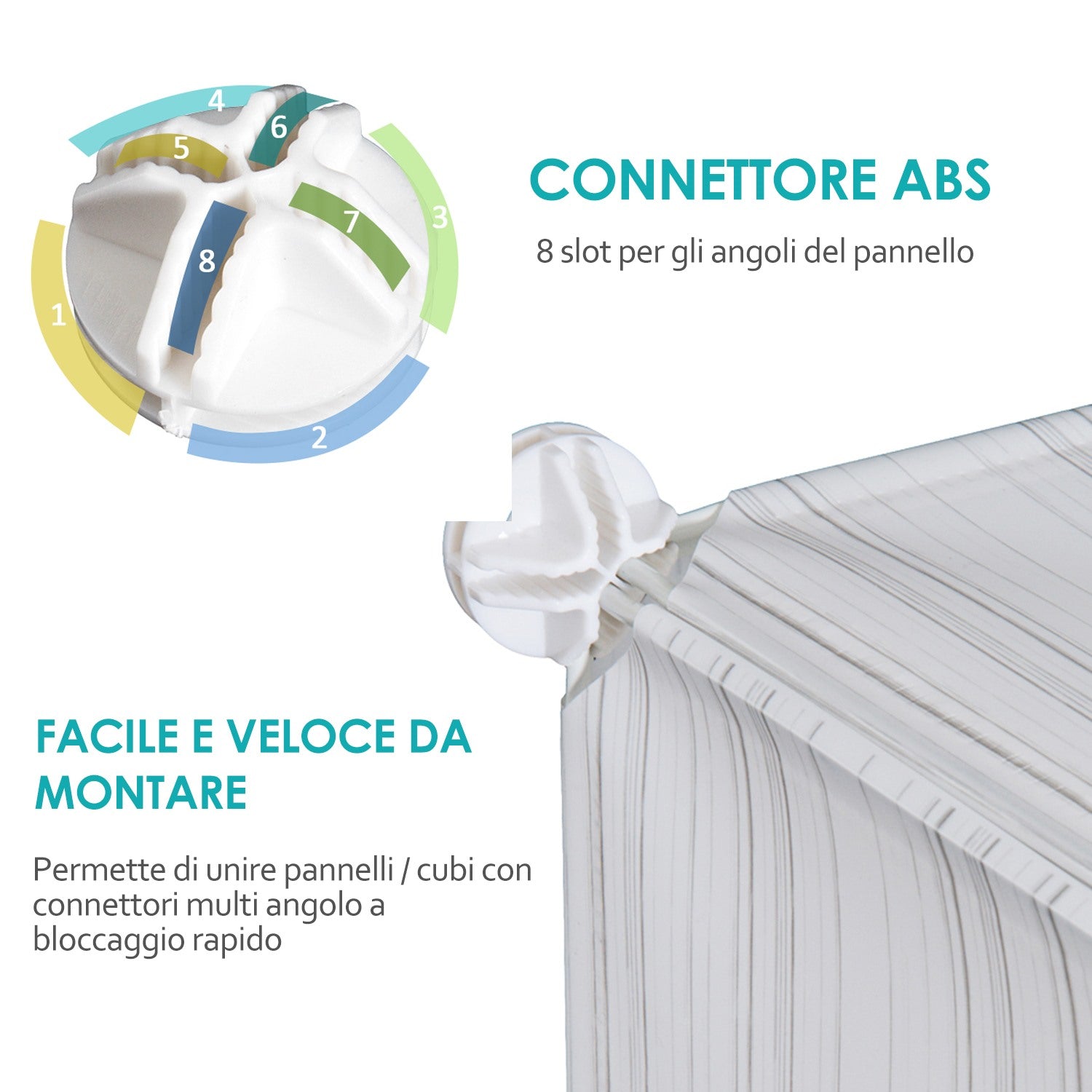 Easycomfort Armadio Modulare Scarpiera in Plastica Guardaroba Scaffale Portascarpe 75×37×73cm Bianco