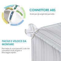 Easycomfort Armadio Modulare Scarpiera in Plastica Guardaroba Scaffale Portascarpe 75×37×73cm Bianco