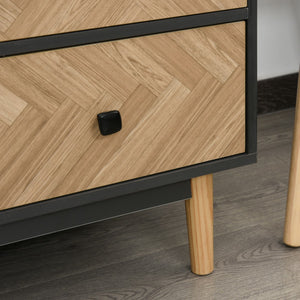 EASYCOMFORT  Armadio a Due Ante in Legno: 4 Vani, 2 Appendiabiti e Cassetti Grigio Scuro