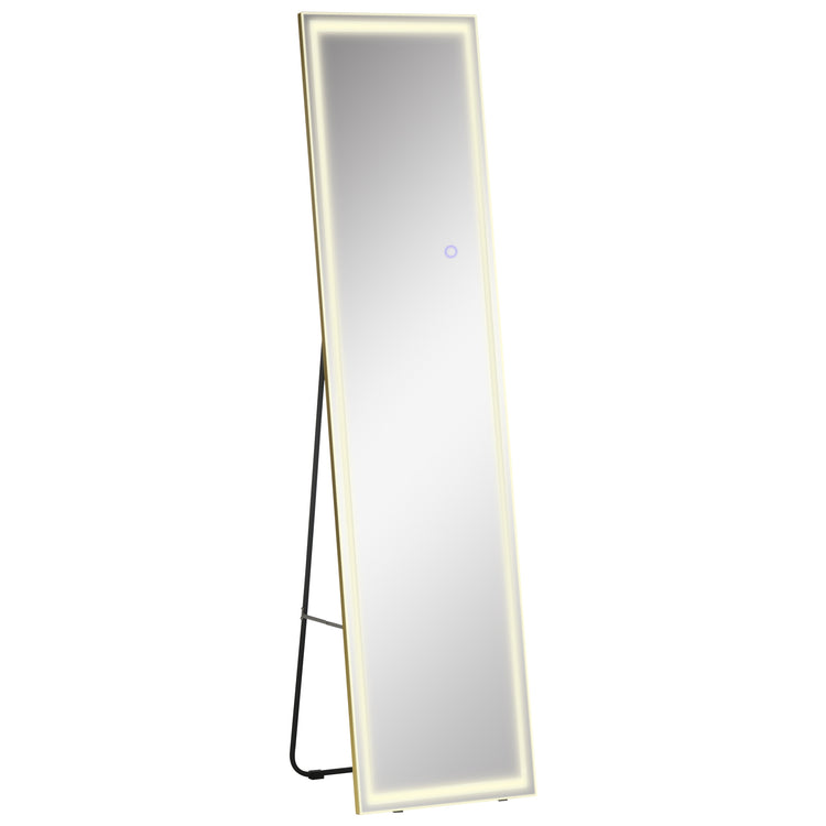 EasyComfort Specchio da Terra e da Parete con Luce LED Regolabile e Telecomando, 40x37x156.5cm