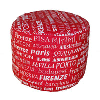 Pouf Puff Puf Cubo 40x40x40cm Big City Rosso Avalli