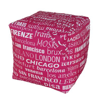 Pouf Puff Puf Cubo 40x40x40cm Big City Fucsia Avalli