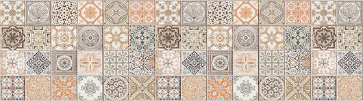 Passatoia da Cucina in Vinile Lavabile e Antigraffio Persian Tiles - 50x180