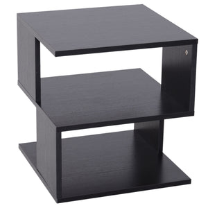 Tavolino Basso da Salotto 40x40x43 cm in Legno Nero