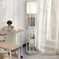 EASYCOMFORT  Lampada da Terra con Mensole Integrate - Bianco