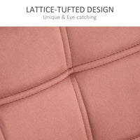 EASYCOMFORT  Poltroncina Stile Nordico in Legno ed Effetto Velluto Rosa per Soggiorno o Ufficio, 68.5x61x72.5 cm