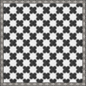 Tappeto in Vinile Lavabile, Antigraffio, Adatto ad ogni Ambiente Marble Chess - 150x150