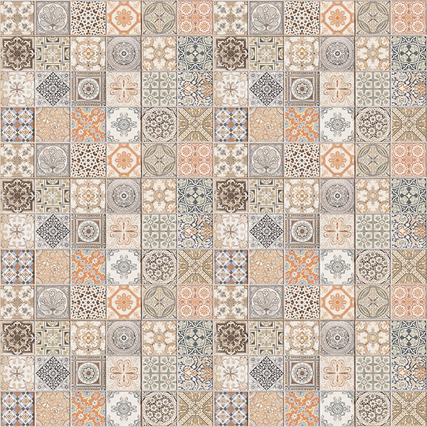 Tappeto in Vinile Lavabile, Antigraffio, Adatto ad ogni Ambiente Persian Tiles - 150x150