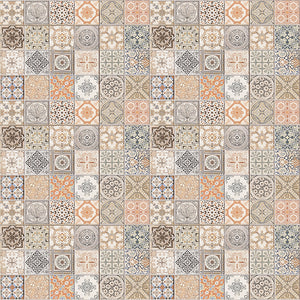 Tappeto in Vinile Lavabile, Antigraffio, Adatto ad ogni Ambiente Persian Tiles - 150x150