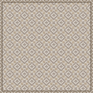 Tappeto in Vinile Lavabile, Antigraffio, Adatto ad ogni Ambiente Beige Rhombus - 150x150