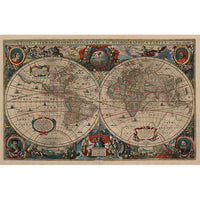 Tappeto in Vinile Lavabile, Antigraffio, Adatto ad ogni Ambiente Ancient Map - 150x230