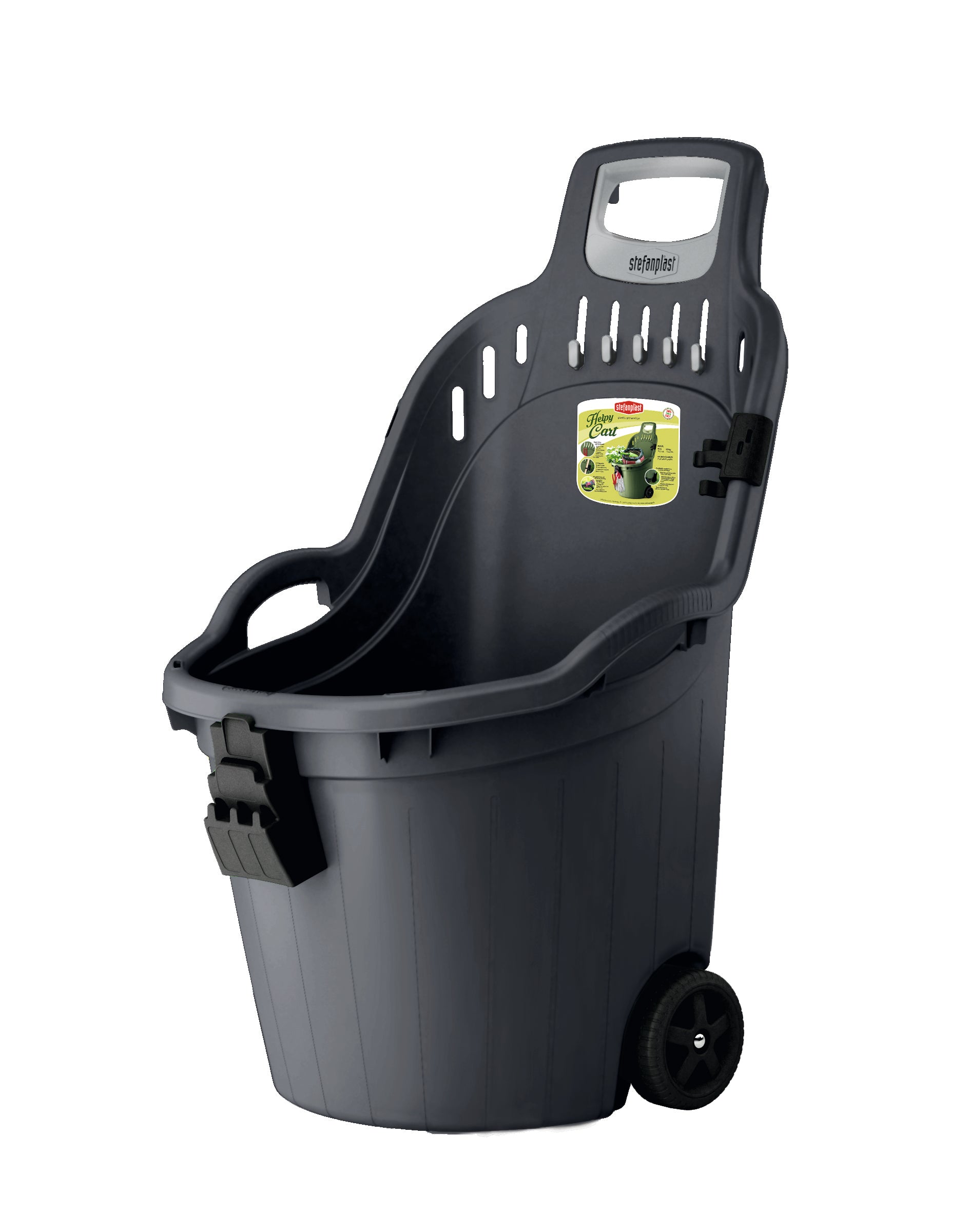 Stefanplast carriola multiuso helpy cart cm. 59,5x53x88,5 h  col. grigio ferro - Stefanplast