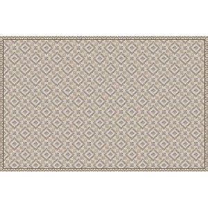 Tappeto in Vinile Lavabile, Antigraffio, Adatto ad ogni Ambiente Beige Rhombus - 150x230