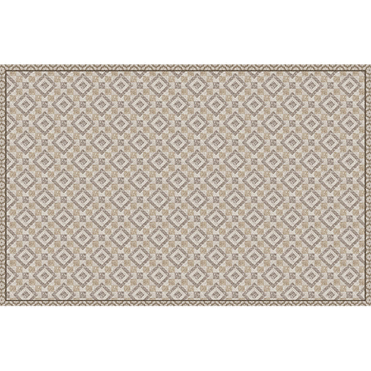 Tappeto in Vinile Lavabile, Antigraffio, Adatto ad ogni Ambiente Beige Rhombus - 150x230