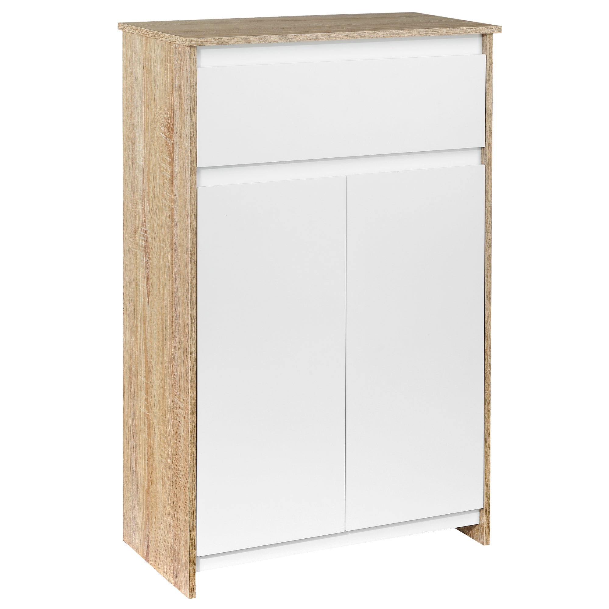 Mobile Bagno  60x30x90 cm in MDF Legno e Bianco